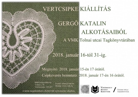 Csipkecsodákból nyílik kiállítás hétfőn a Tolnai utcai Tagkönyvtárban